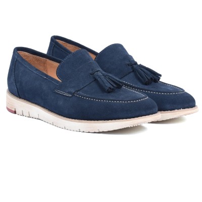 Mocassin homme HOMME MODERNE Bleu marine – Cuir élégant