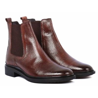 CHELSEA BOOTS HOMME CUIR 039 Marron| 100% Cuir Véritable Tendance