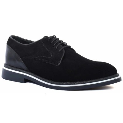 DERBIES HOMME DAIM 2406 Noir : Élégance intemporelle en daim