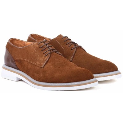 DERBIES HOMME DAIM 2406 : daim marron , style assuré