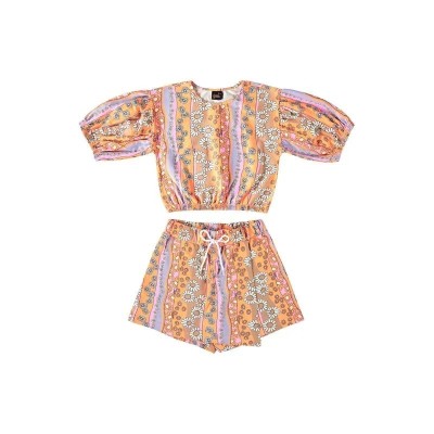 Ensemble Fille : Chemisier Court et Jupe Courte 1206-31629-FLO889
