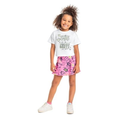 Ensemble Bébé Fille Blouse Imprimée et Jupe Plissée 1206-29931-000101