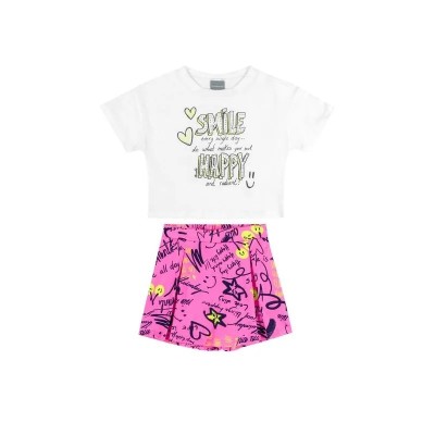 Ensemble Bébé Fille Blouse Imprimée et Jupe Plissée 1206-29931-000101