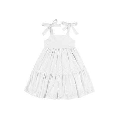 Robe Laise Blanche Enfant avec Bretelles 0501-29950-000101