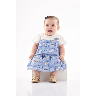 Combishort enfant  BODY VESTIDO MANGA CU 2501-44664-AB1961 Multicolore