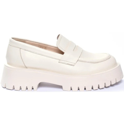 MOCASSIN FEMME CUIR beige