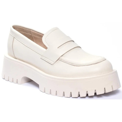 MOCASSIN FEMME CUIR beige