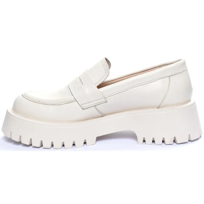 MOCASSIN FEMME CUIR beige