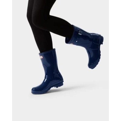 HUNTER -  WOMEN ORG SHORT GLOSS - HUN-WFS1000RGL-NVY - BLEU MARINE  VERNIS