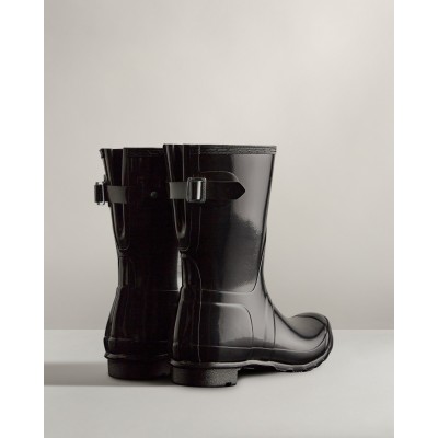 HUNTER -  WOMENS ORG BACK ADJ SHORT GLOSS - HUN-WFS1013RGL-BLK - NOIR VERNIS