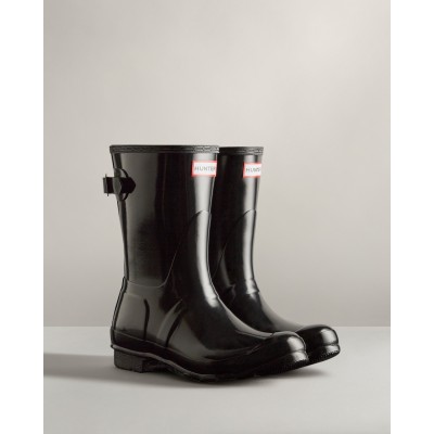 HUNTER -  WOMENS ORG BACK ADJ SHORT GLOSS - HUN-WFS1013RGL-BLK - NOIR VERNIS