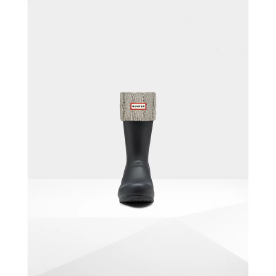 HUNTER - UNISEX 6 STITCH CABLE BOOT SOCK - SHORT - HUN-WAS1018AAB-BLK - NOIR