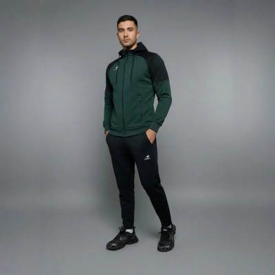 Survêtement Homme 829-VT – Vert & Noir à Capuche | CityMode.tn