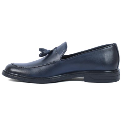 Mocassin Homme Cuir Bleu Marine MX-220-BLM