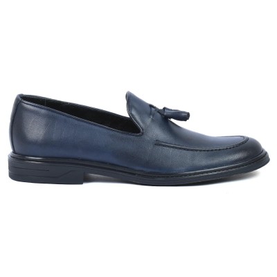 Mocassin Homme Cuir Bleu Marine MX-220-BLM