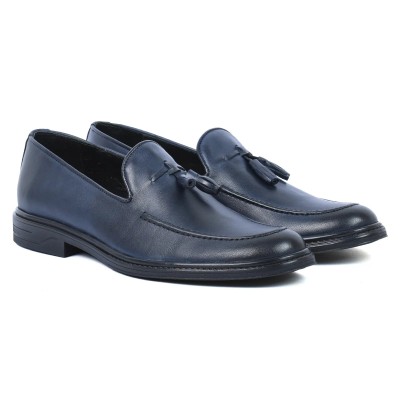 Mocassin Homme Cuir Bleu Marine MX-220-BLM