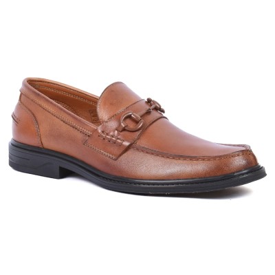 Mocassin Homme Cuir Camel MX-246-C Élégant