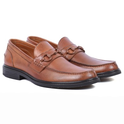 Mocassin Homme Cuir Camel MX-246-C Élégant