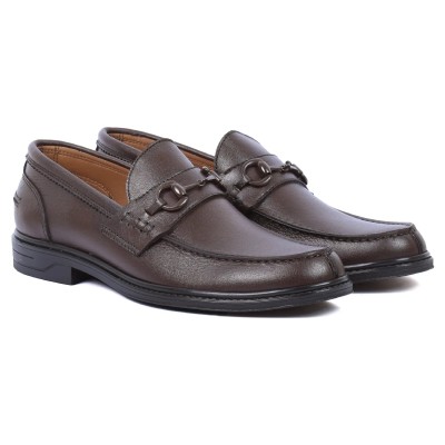 Mocassin Homme Cuir Marron MX-246-M Élégant
