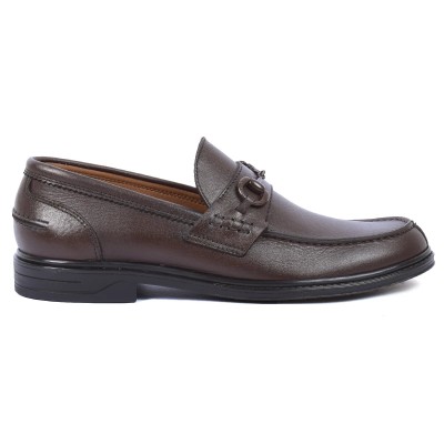 Mocassin Homme Cuir Marron MX-246-M Élégant