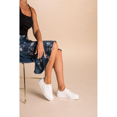 KEDS - TRIPLE KICK AMP LEATHER - KED-WH64550 - BLANC