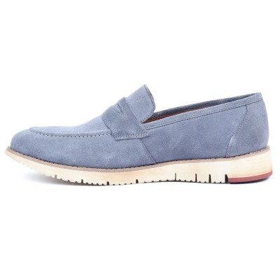 Mocassin homme HOMME MODERNE Bleu – Cuir raffiné