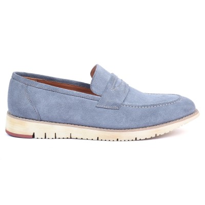 Mocassin homme HOMME MODERNE Bleu – Cuir raffiné