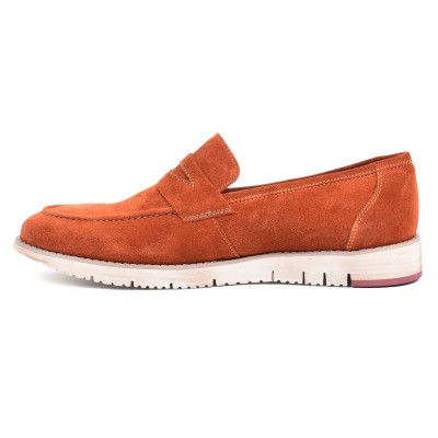 Mocassin homme HOMME MODERNE Orange – Cuir élégant