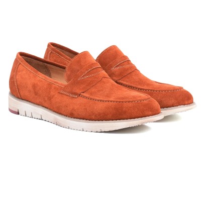 Mocassin homme HOMME MODERNE Orange – Cuir élégant