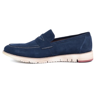 Mocassin homme HOMME MODERNE Bleu marine – Cuir élégant