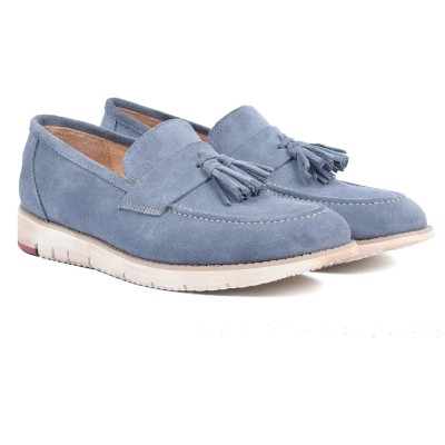 Mocassin homme HOMME MODERNE Bleu – Cuir raffiné