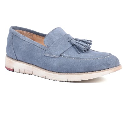 Mocassin homme HOMME MODERNE Bleu – Cuir raffiné