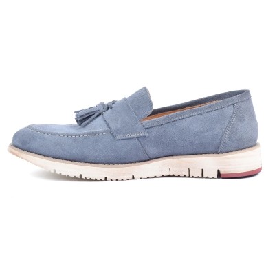 Mocassin homme HOMME MODERNE Bleu – Cuir raffiné