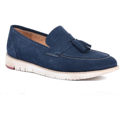 Mocassin homme HOMME MODERNE Bleu marine – Cuir élégant